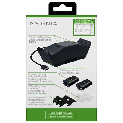Insignia NS-XBUDCBC Dual Controller Charging System with Battery Packs for Xbox One - Refurbished