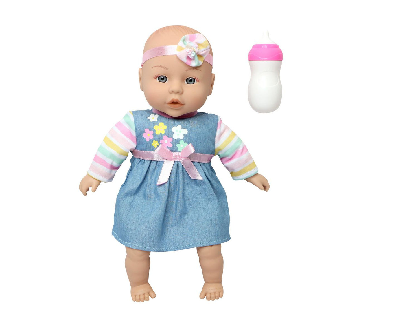 My Sweet Baby Snuggle & Feed Time 12.5" Baby Doll Blue Theme - Open Box