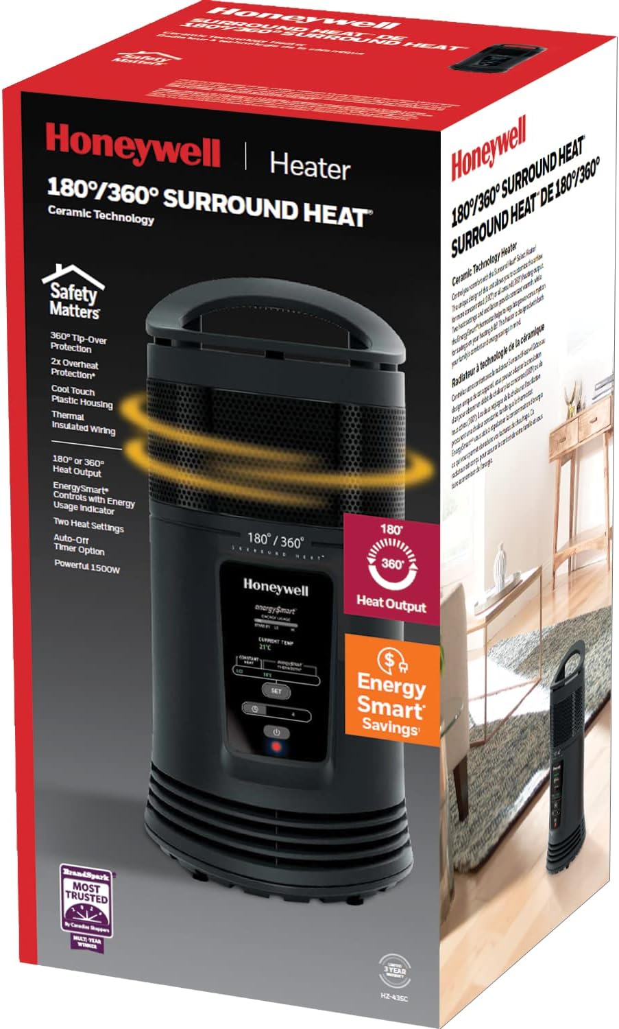 Honeywell HZ435C Energy Smart Ceramic Surround Heater - Open Box
