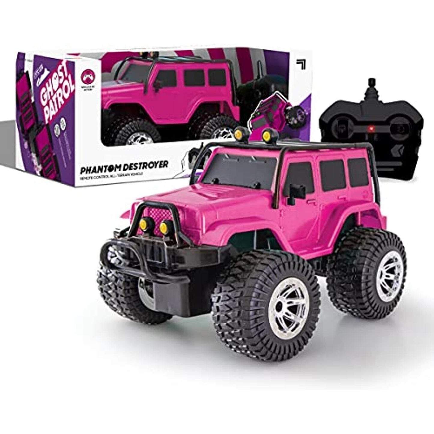 Sharper Image Remote Control All-Terrain Phantom Destroyer Toy Car Pink - Open Box
