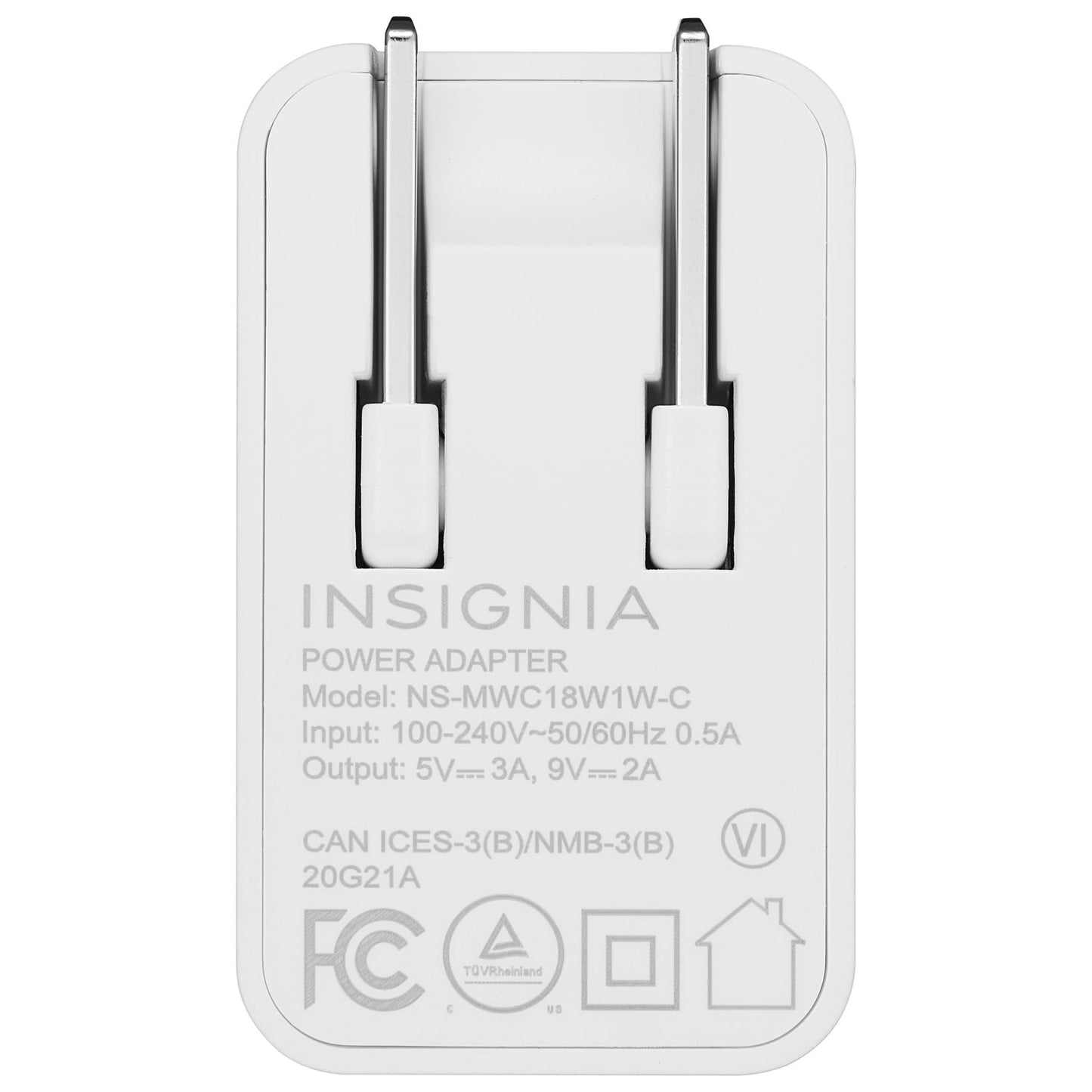 Insignia NS-MWC18W1W Chargeur mural USB-C 18 W Blanc - Boîte ouverte