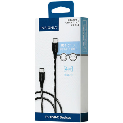 Câble de charge USB-C à USB-C de 1,2 m (4 pi) d'Insignia NS-MCC421CC - Boîte ouverte 