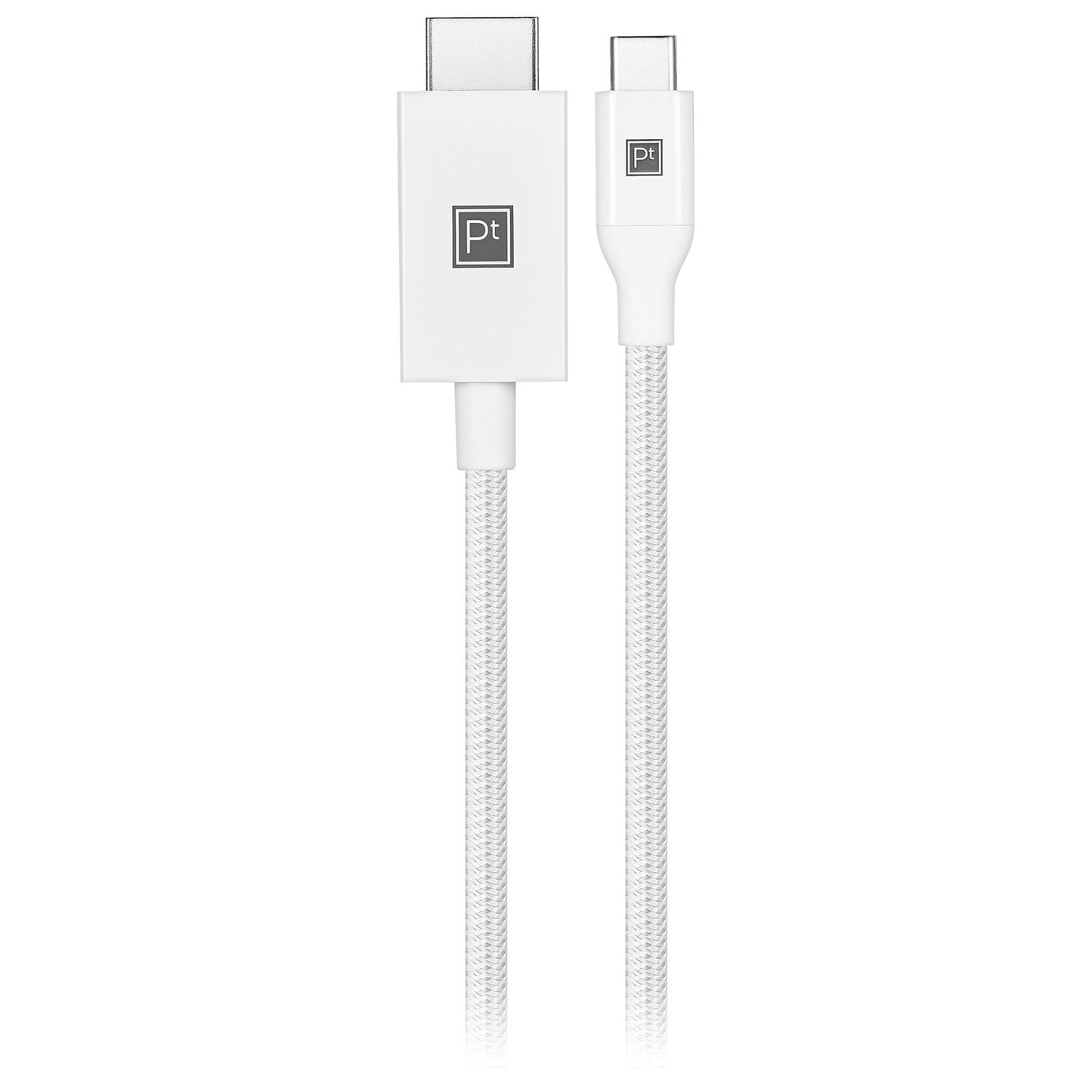 Câble Platinum PT-AFCCHC de 2 m (6,5 pi) USB-C vers HDMI 4K Blanc - Boîte ouverte