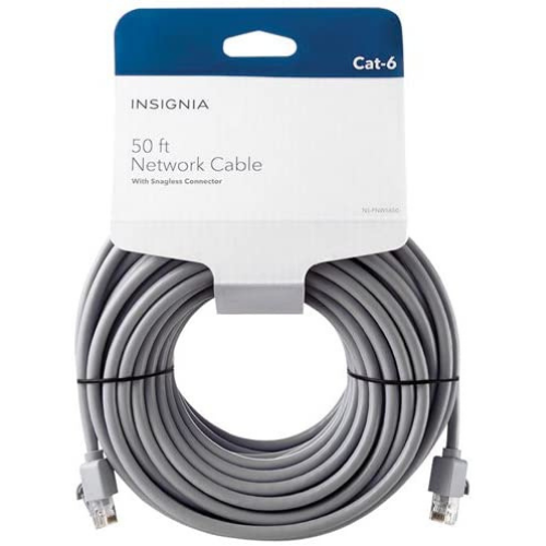 Insignia NS-PNW5650 15.24m (50ft.) Cat6 Ethernet Cable - Open Box