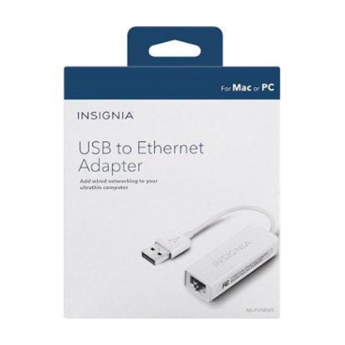 Insignia NS-PU98505C USB to Ethernet Adapter White - Open Box