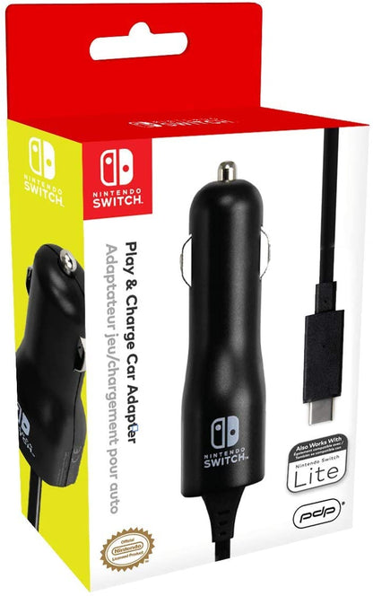 PDP Nintendo Switch 500040D1 Play and Charge Car Adapter - Refurbished