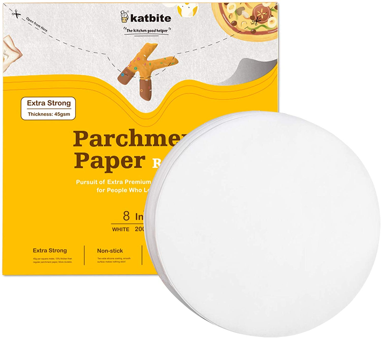 Katbite Parchment Paper Rounds - Open Box