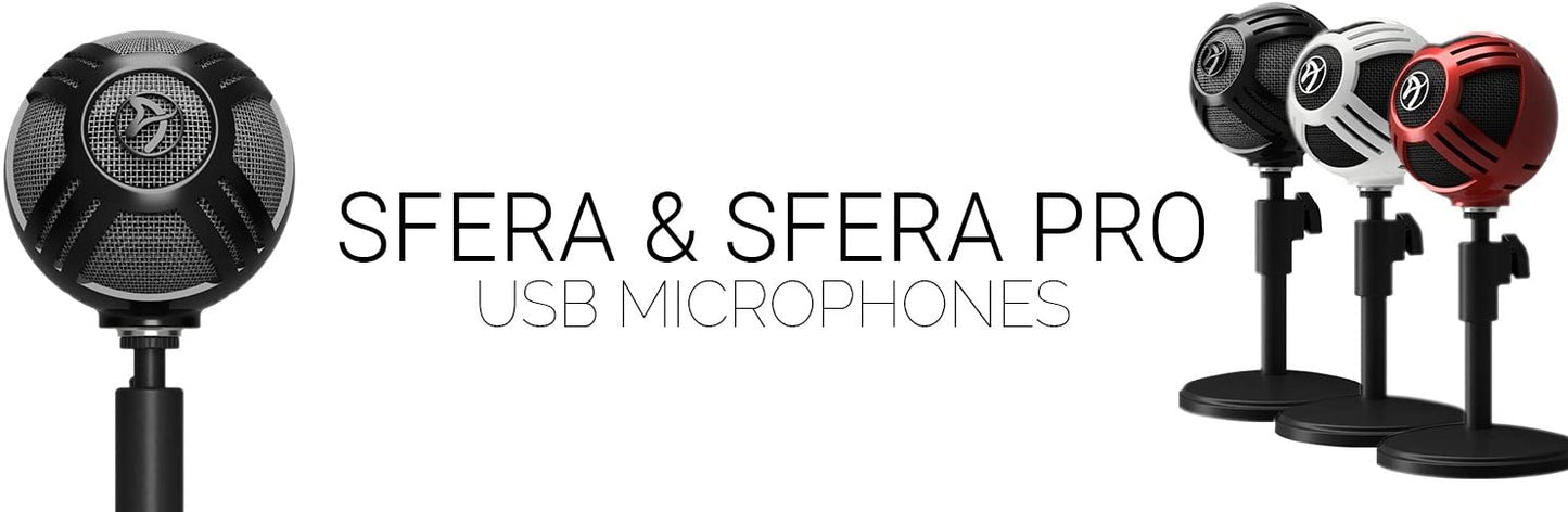 Arozzi Sfera PRO Sfera Microphone de bureau en streaming de qualité professionnelle - Remis à neuf 