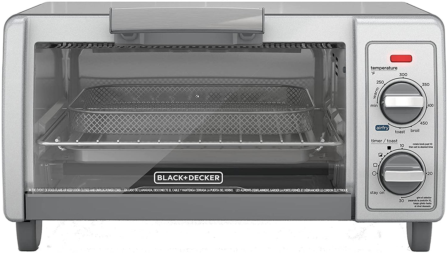 Black+Decker TO1785SGC 4-Slice Air Fry Toaster Oven - Open Box