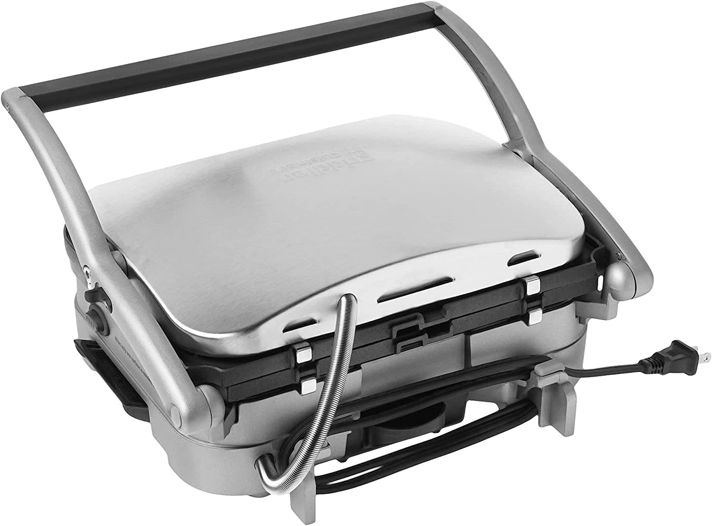 Cuisinart CGR-4NEC 5-in-1 Griddler in Silver with Reversible Nonstick Grill/Griddle Plates - Pre Owned