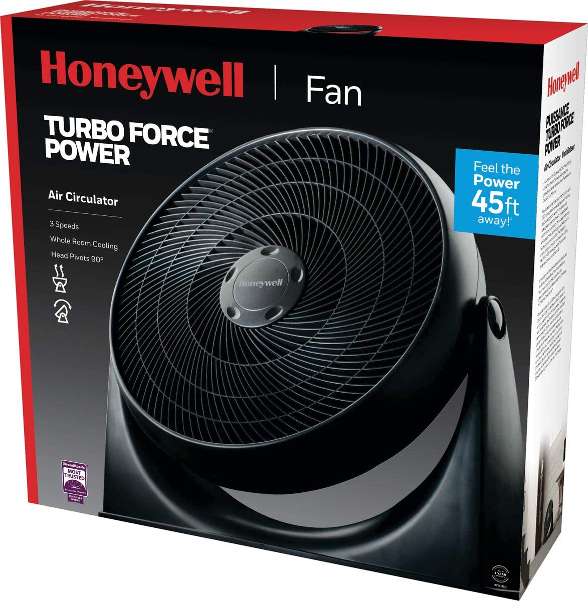 Honeywell HF910CV2 TurboForce AirCir Fan - Refurbished