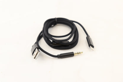 Portable Cable Lightning to USB and Audio Jack
