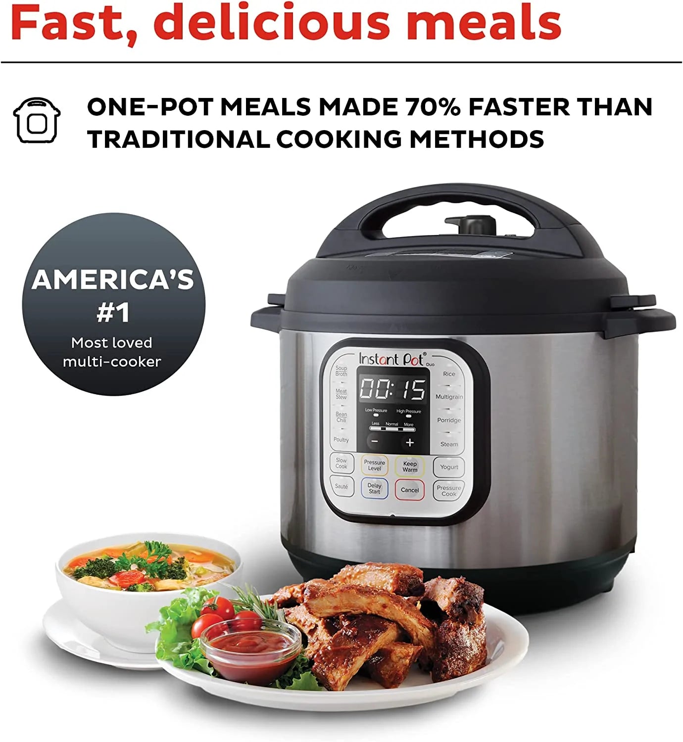 Instant Pot DUO 80 7-in-1 Electric Pressure Cooker 8 Qt - Pre Owned