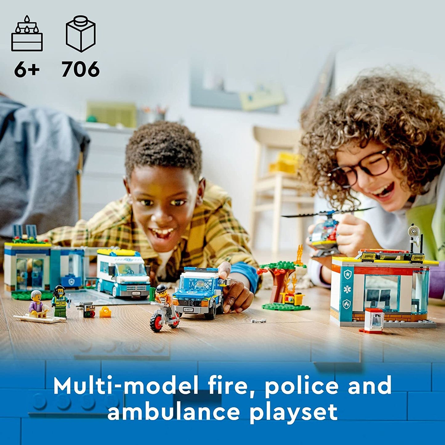 LEGO City Emergency Vehicles HQ - 706 Pieces (60371)