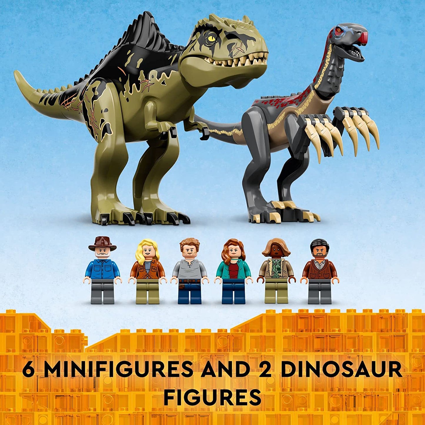 LEGO Jurassic World Giganotosaurus & Therizinosaurus Attack - 810 Pieces (76949)