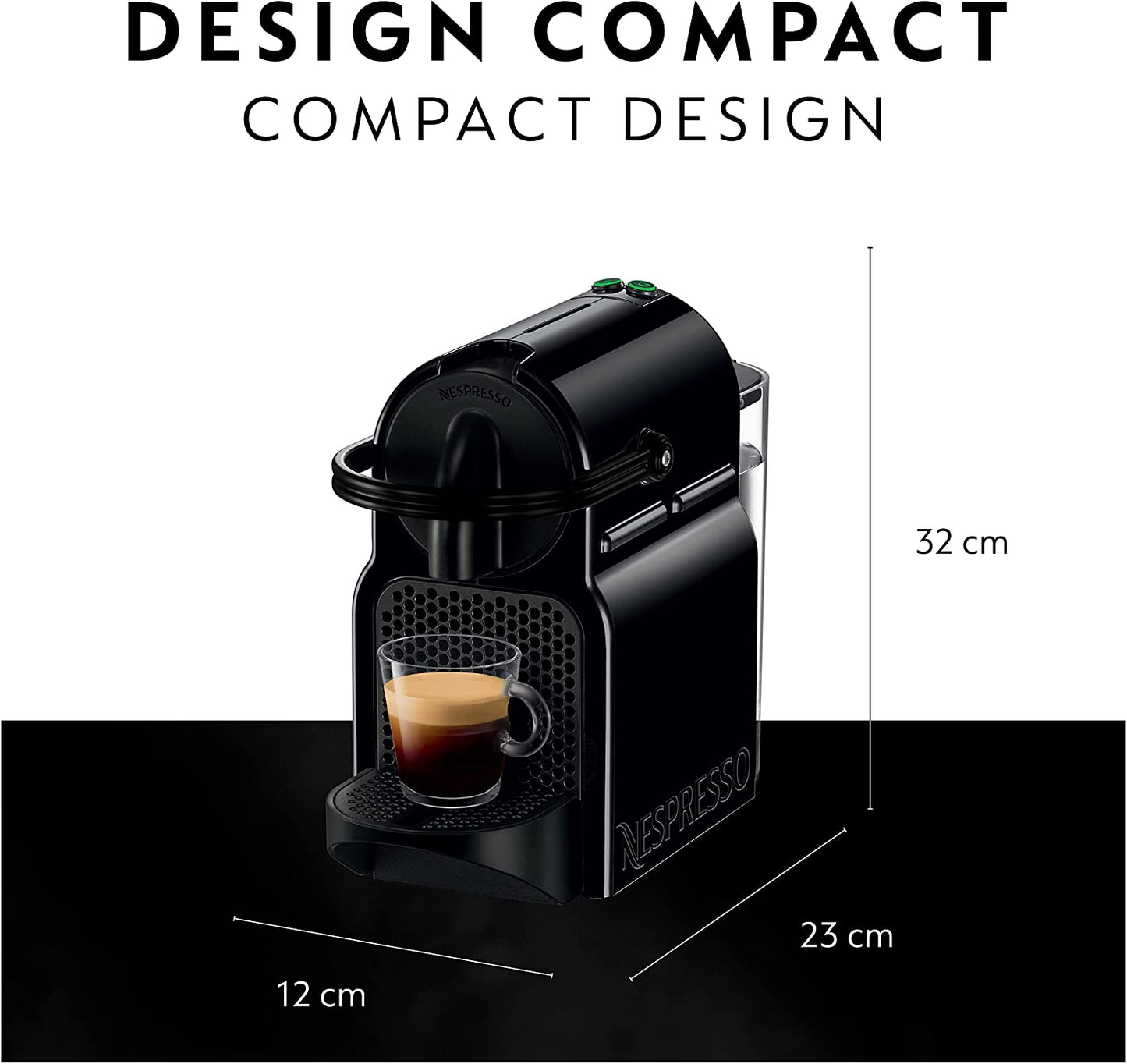 Nespresso EN80BCA Inissia Espresso Machine by De'Longhi Black - Refurbished