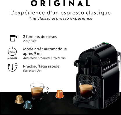 Nespresso EN80BCA Inissia Espresso Machine by De'Longhi Black - Refurbished