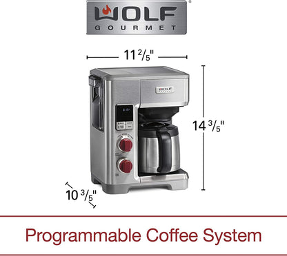 Wolf Gourmet WGCM100S-C Programmable Drip Coffee Maker 10-Cup - Open Box