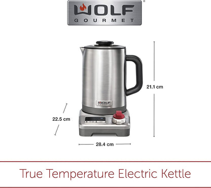 Wolf Gourmet WGKT100S-C True Temperature Electric Kettle 1.5L Stainless Steel - Open Box