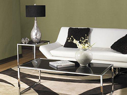 Avenue Six YLD09 Yield End Table, Chrome and Black Glass Furniture Verrosa Retail Inc 
