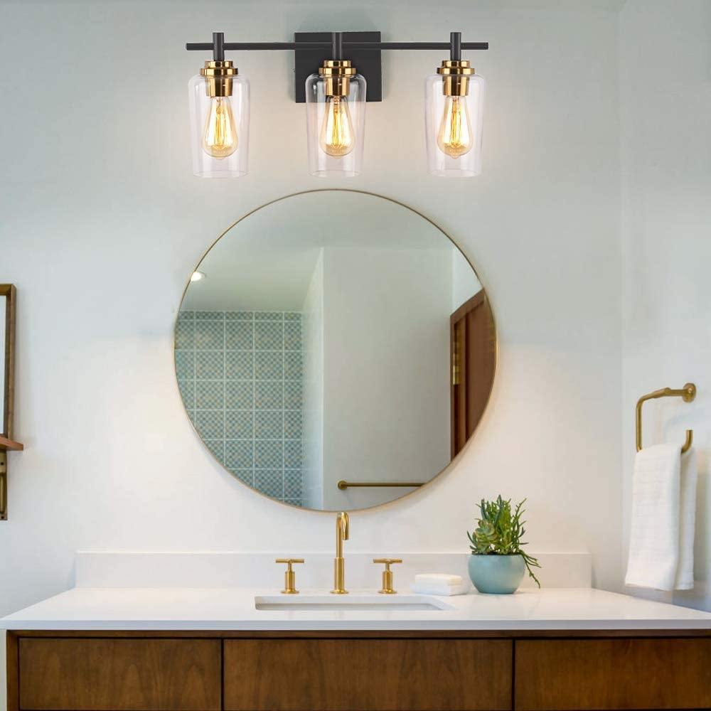 Deamakk 3-Light Bathroom Vanity Light, Industrial Wall Sconce Bathroom Lighting Lighting Verrosa Retail Inc. 