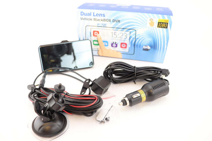 Dual Lens Vehicle BlackBox DVR Dash Cam Verrosa Retail Inc 