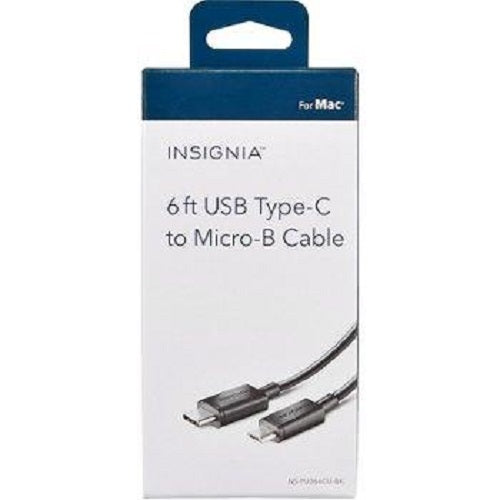 Câble micro USB mâle à USB-C mâle NS-PU366CUBK d'Insignia - boîte ouverte
