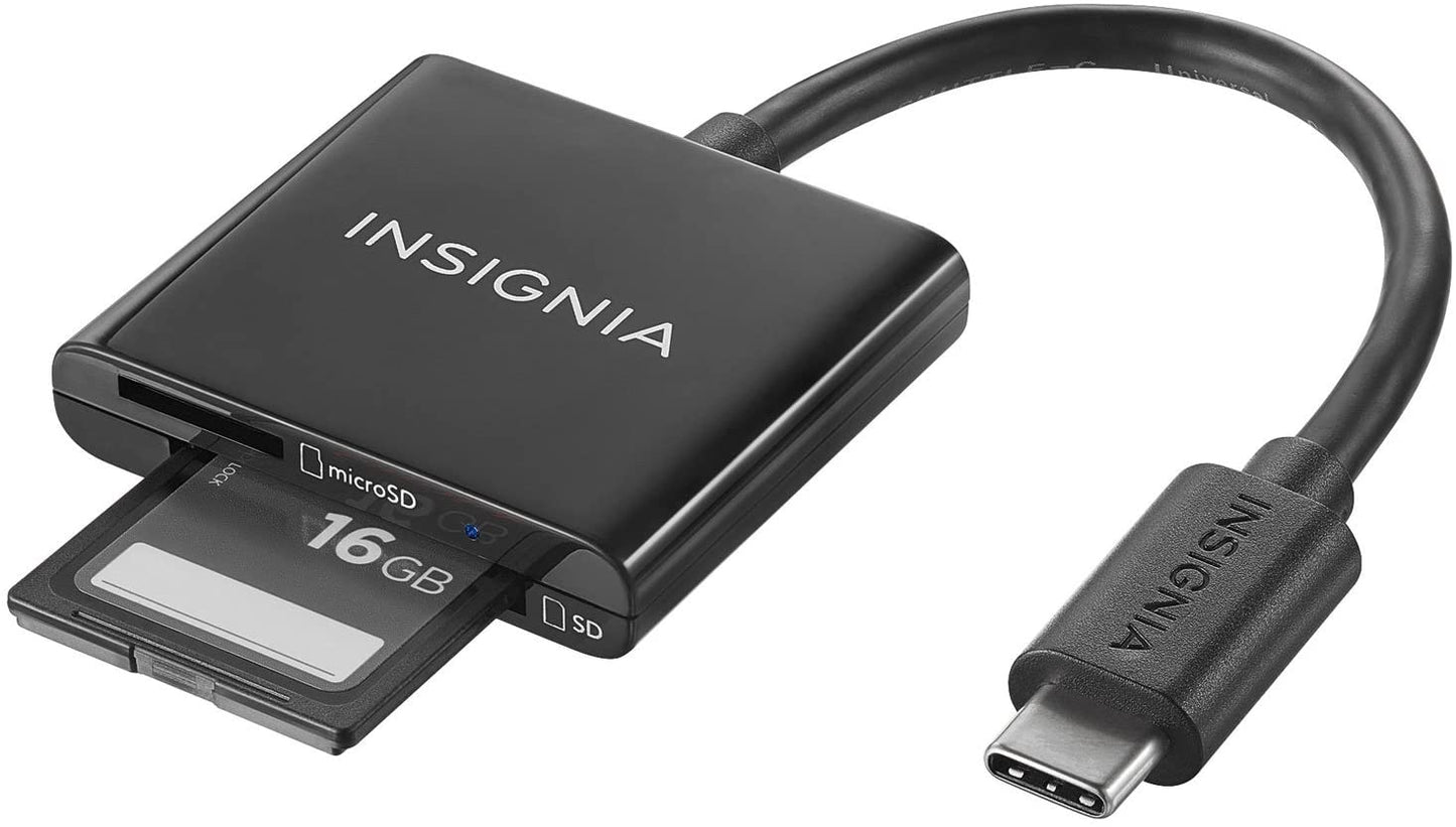Insignia USB Type-C Memory Card Reader NS-MCR17TYPC Personal Computer Verrosa Retail Inc 