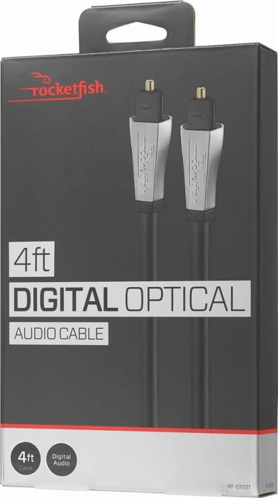 Rocketfish 4' Toslink Optical Audio Cable - Black - Model RF-G1221 BISS RocketfishTM 