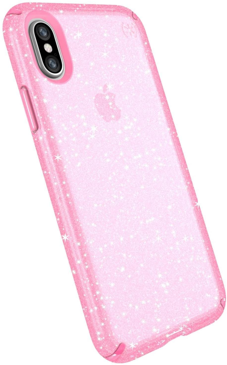 Speck Case for iPhone Xs/X - Bella Pink with Gold Glitter/Bella Pink Wireless Verrosa Retail Inc 
