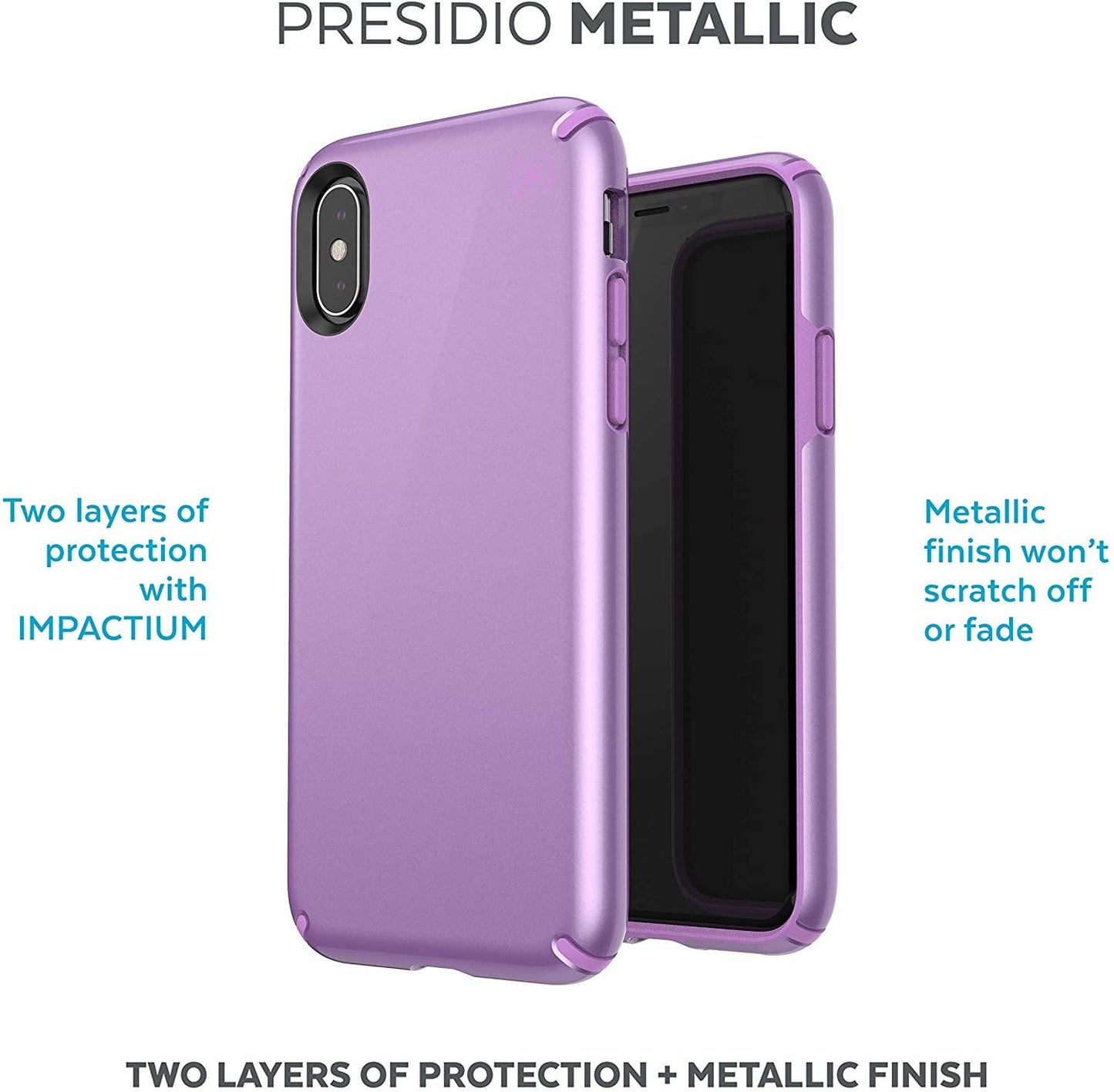 Speck Products Presidio Metallic iPhone Xs/X Case Wireless Verrosa Retail Inc 